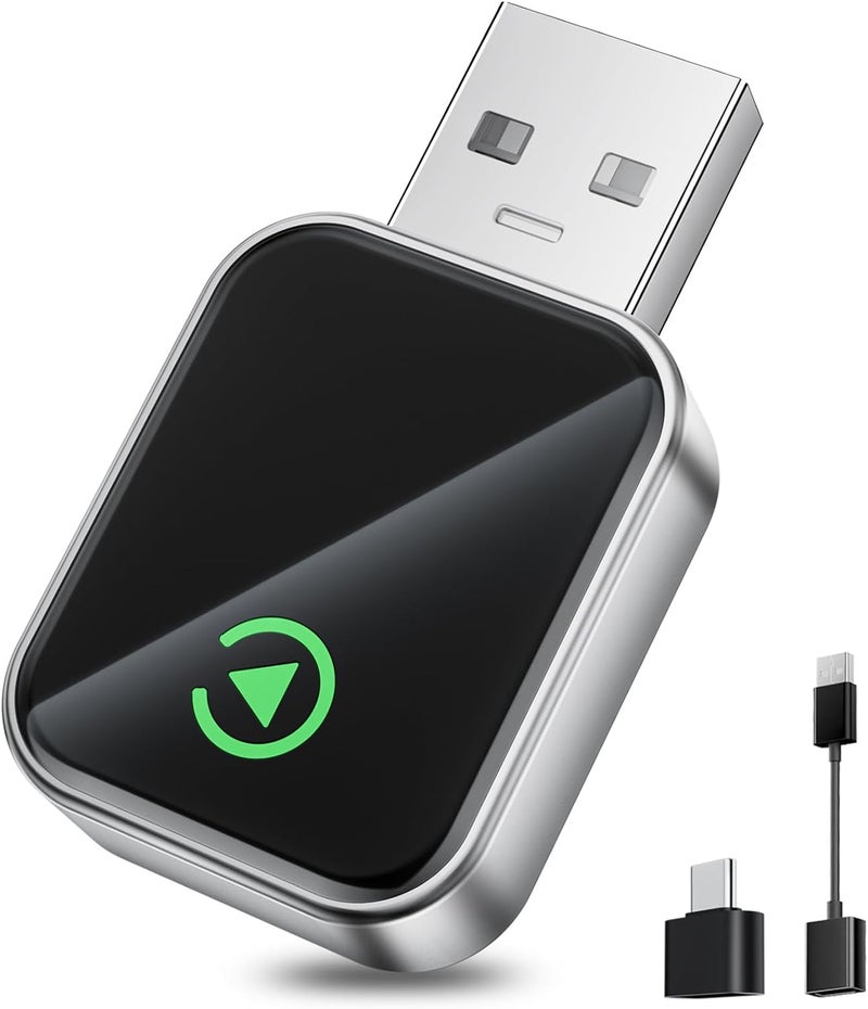 THANDBLE Wireless CarPlay Adapter for iPhone (2025 Upgrade) Converts Wired to Wireless Car Play Adapter, Mini Size Plug and Play, Compatible with iOS 10+ & OTA Updates - Black - Image 1